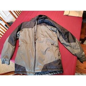 Columbia Mens Sz M Winter Hood Jacket Coat Omni Tech Green  Black